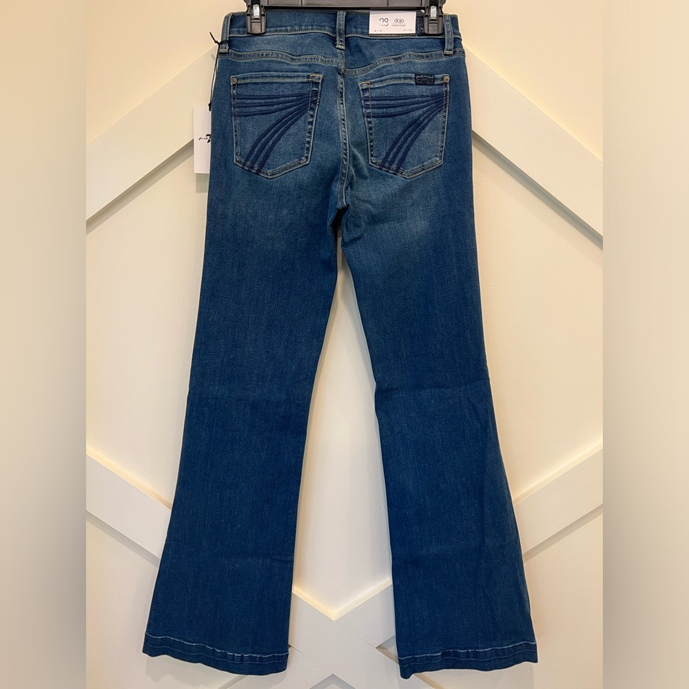 7 For All Mankind Dojo Original Jeans Trouser NWT Size 28 7FAMK Auth Blue Malmo - Picture 3 of 9